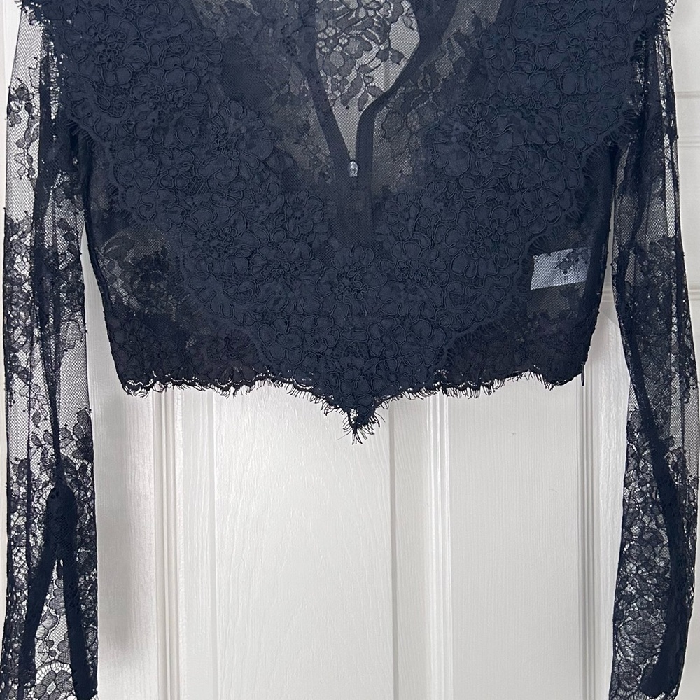 Zimmermann Black Lace Detail Top